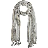 Humble Hilo Zari Weave Scarf Handmade Luxury Shawl Scarf Wrap Multicolor with Metallic Sequins