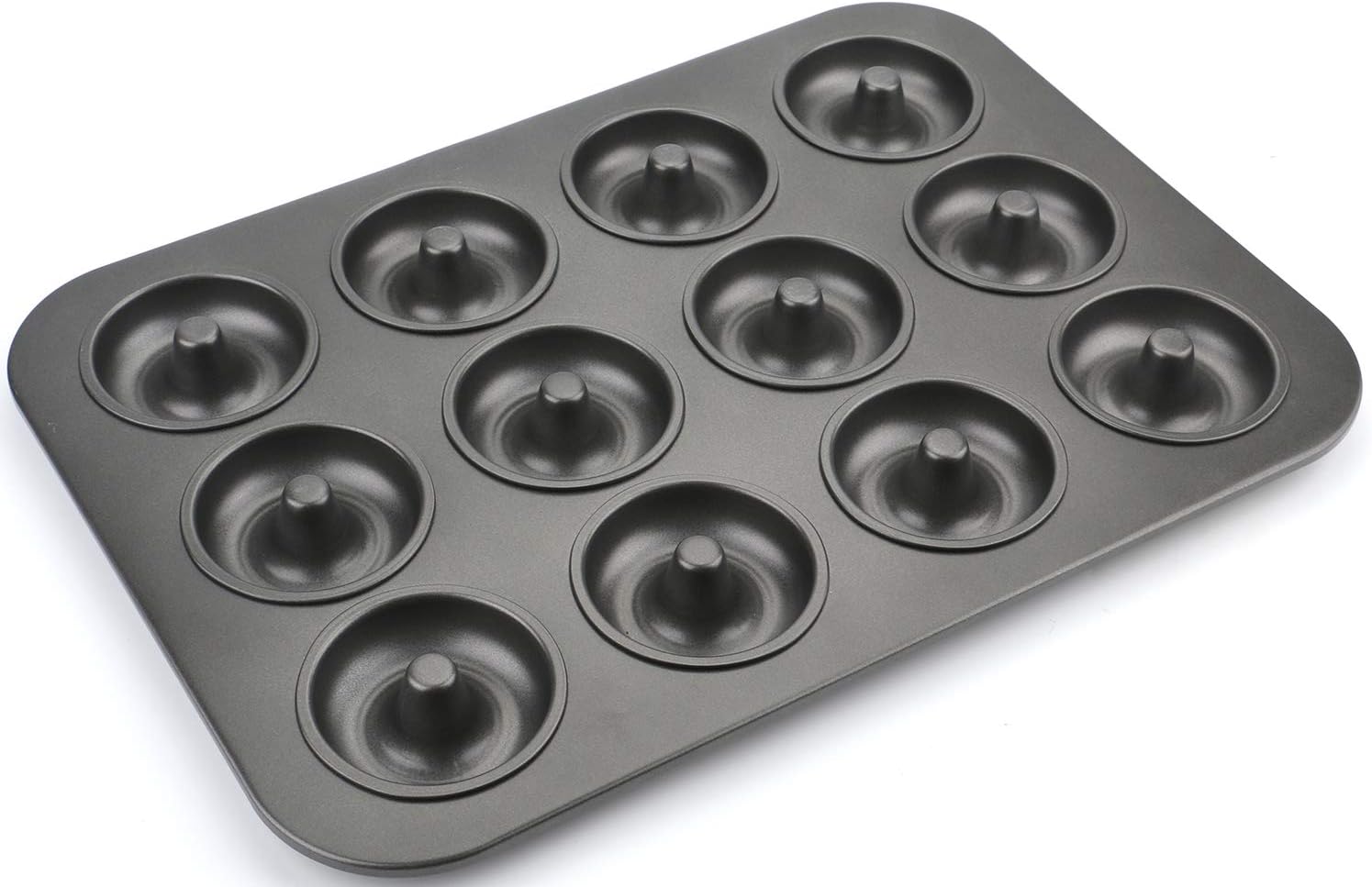 Lawei 12 Cavity Nonstick Donut Pan Donut Baking Pan for