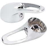 CYSFETENA Faucet Lever Handle Replacement, Chrome Plating Long Tap Lever Handle for 35mm Cartridge(Cartridge Stem 9 * 9mm) Shower Faucet Handle Replacement for Bathroom Kitchen (35mm)