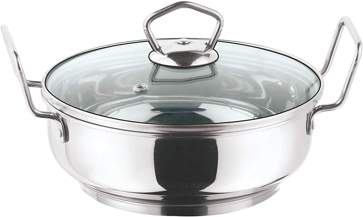 Vinod Stainless Steel Kadai with Lid 4 
