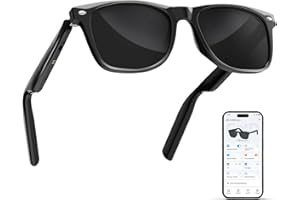 GETD AI Glasses for Men & Women, Smart Glasses Powered by ChatGPT, AI Real-time Translation with 107 languages, 11H Music Play, Bluetooth Sunglasses with Polarized Lens, UV Protection for Daily Use, Travel