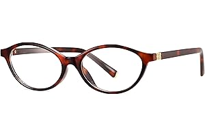 SevenColor Retro Oval Glasses for Women Round Blue Light Blocking Glasses 90s Oval Eyeglasses