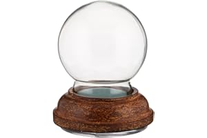 Catiebye DIY Snow Globe Kit with Clear Glass Ball and Black Base Creative Craft Project for Kids and Adults Holiday Decoratio