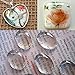 JPSOR 50pcs Glass Cabochons Clear Dome Tiles (Round, Oval, Square, Teardrop, Heart-shape) for Jewelry Making