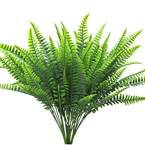 image for Bird Fiy 4Pcs Artificial Shrubs Boston Fern Bush Plant Greenery Bushes