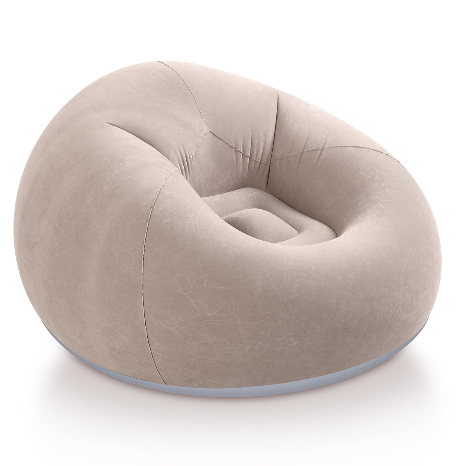 Photo 1 of Realspring Inflatable Bean Bag Chairs for Adult Blow up Chairs Lazy Sofa Folding Portable Inflatable Chair for Movie Outdoor Room Bedroom Reading Camping(Coffee)