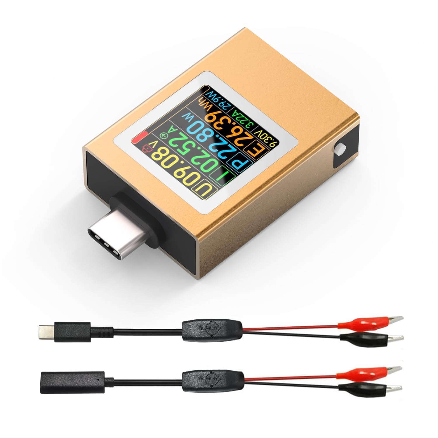 Photo 1 of USB C Tester,KJ-KayJI Power Meter Color Screen IPS Digital Multimeter(2025)Voltage,Cur,Pwr,Resistance,Elec,Temp,Capacity,Time,Fast Charging,with USB C Clip Cable Support DC4.5-50V/0-12A?PD2.0/PD3.0..