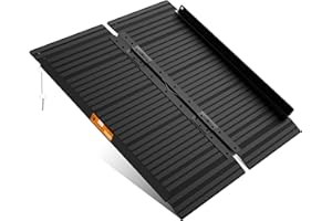 FACHNUO TOOL Black Aluminum Ramp 3FT, With Non-Slip Surface Wheelchair Ramp, Folding Portable Wheelchair Ramps for Home Steps,Scooter Ramp for Car, Stairs, Doorways, Curbs, 800 LBS Weight Capacity, 28.3" W x 36''L