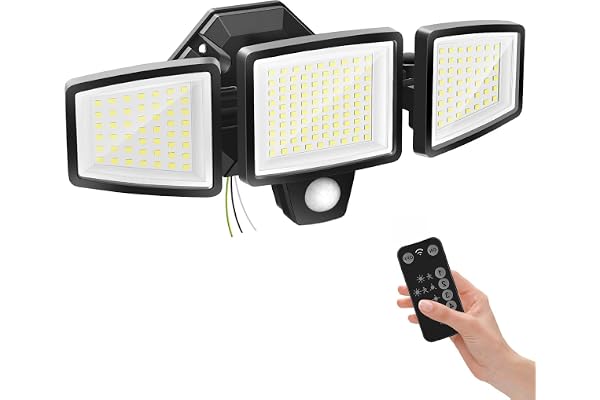 FLITI 110V Motion Sensor Outdoor Flood Light |2500LM High Brightness |with Remote Control |8M Sensing Distance |with Always O
