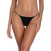 ECSIWI Women's Thong Bottoms Sexy G-String Low Waist Bikini Brazilian Cheeky Swim Beachwear