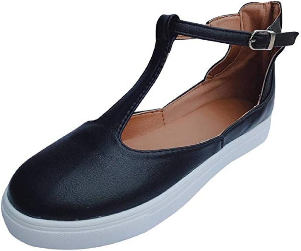 Womens Mary Janes Flats Shoes T Strap Sneakers