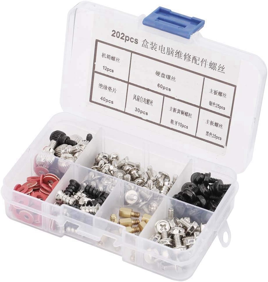 202pcs Computer Repair Screws, Motherboard Hard Drive Repair Screws PC Classification Kit for
