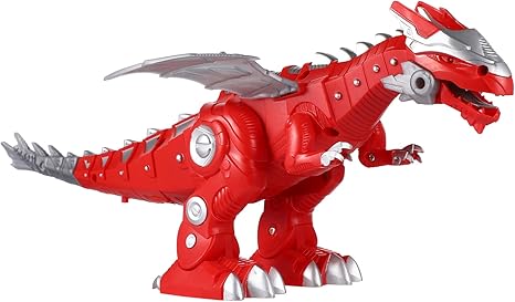 Tomaibaby 恐竜ロボット玩具ledライトアップウォーキングと轟音恐竜玩具インテリジェントインタラクティブスマート玩具バッテリーなし赤 ホーム キッチン Amazon Co Jp