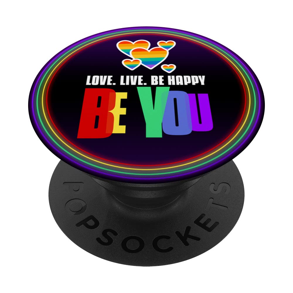 Be You LGBT Flag Gay Pride Month Lesbian Transgender Rainbow PopSockets Swappable PopGrip