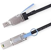 10Gtek SFF-8644 to SFF-8088 SAS Cable, 6Gbps External Mini SAS HD to SAS 2.0 (26-Pin) for RAID/Server/Data Center&zwnj;, 100-Ohm, 1m/3.3ft
