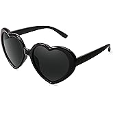 FEISEDY Polarized Heart Shaped Sunglasses Oversized Vintage Fashion Love Eyeglasses for Women UV400 B2337