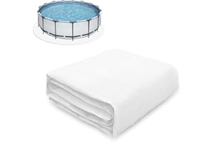JETTIFY 15 Feet Round Pool Liner Pad for Above Ground Pool, Durable Geotextile Material, Liner Pads for Puncture Resistent, Extend Liner's Life, White