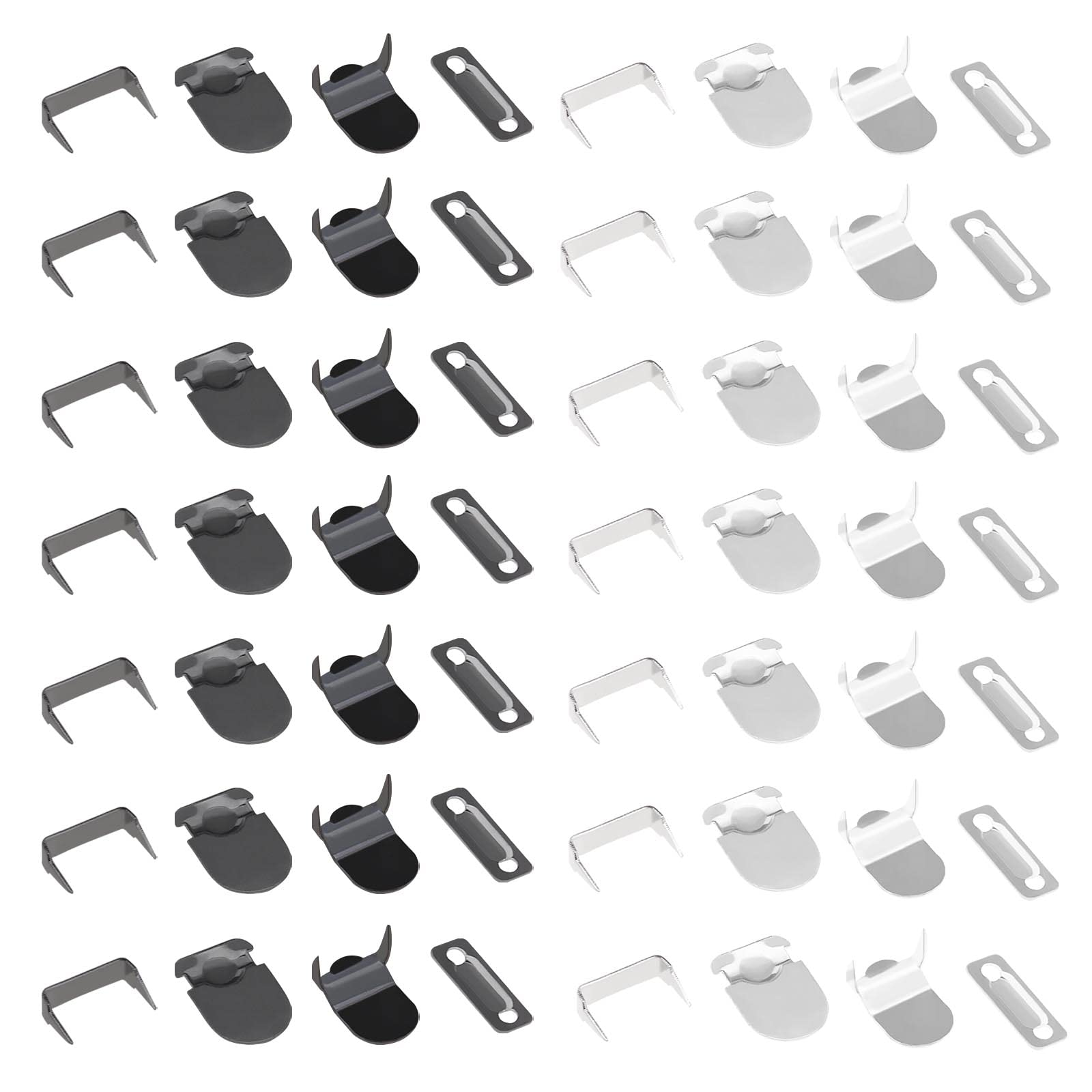 The Lord of the Tools 20 Sets Hook and Bar Fasteners Non Sewing Hook and Eye Closures Fastenings for Trousers Skirt Tunics Dress Jacket DIY Craft Projects 2 Colours