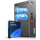 Lenovo ThinkCentre M910q Tiny Desktop Computer Windows 11 Pro - Intel Core i5-6500T 2.5GHz, 8GB RAM, 256GB SSD, USB 3.0, DisplayPort, WiFi, BT Mini PC Win 11 (Renewed)