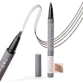 Eyebrow Pencil Medium Brown, Ultra fine Brown Eyebrow Pencil for Women, 4-Prong Fork Tip for Realistic, Natural Brows, Smudge-Proof Formula for 24h YES.EYE DO (Velvet Mocha-Medium Brown)