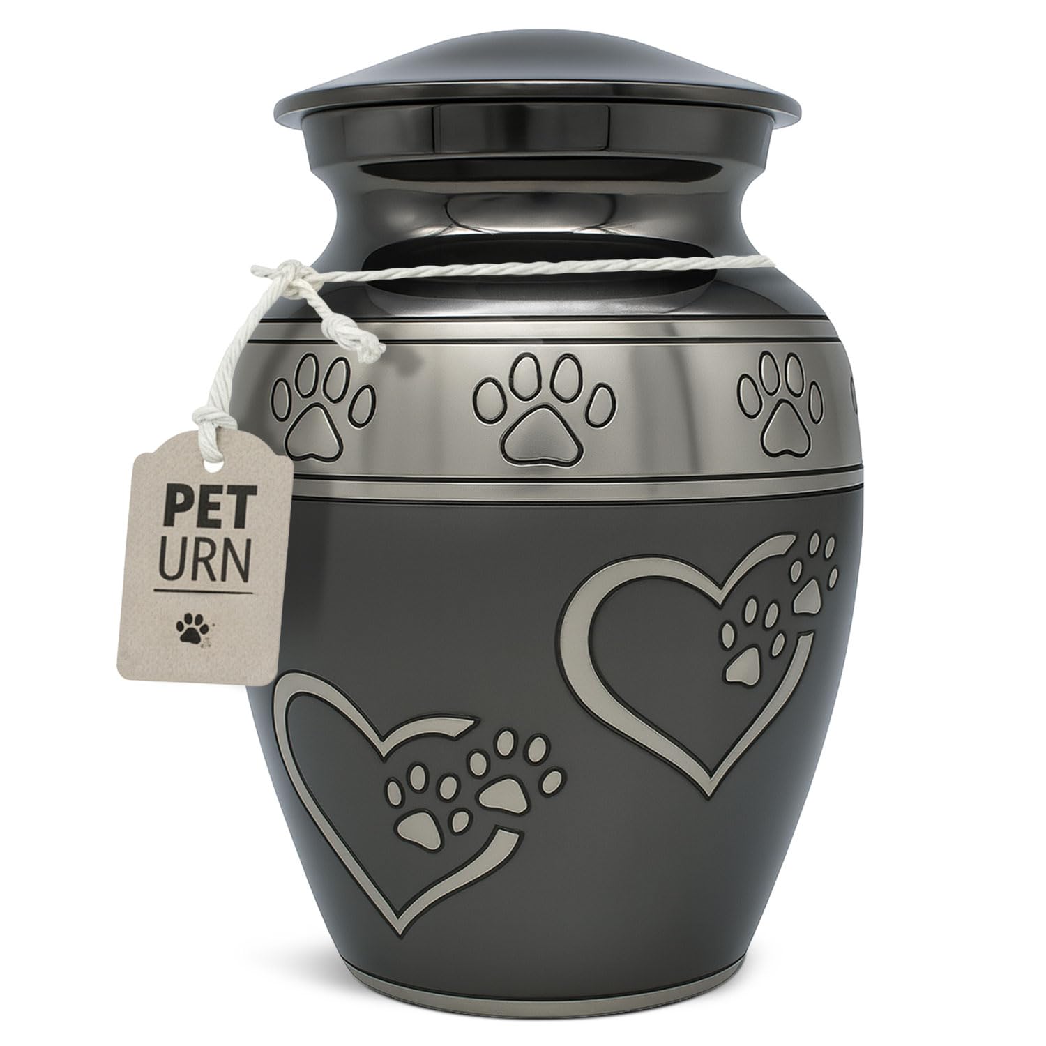 Solace Forever Pet Urn for Cats & Dogs Ashes - Medium Urn for Pets - Honor Your Loved One with Dog Urns for Ashes Adult - Pet Cremation Urn for Dog Ashes - Paw Print Urn Medium - Pet Memorial Urn