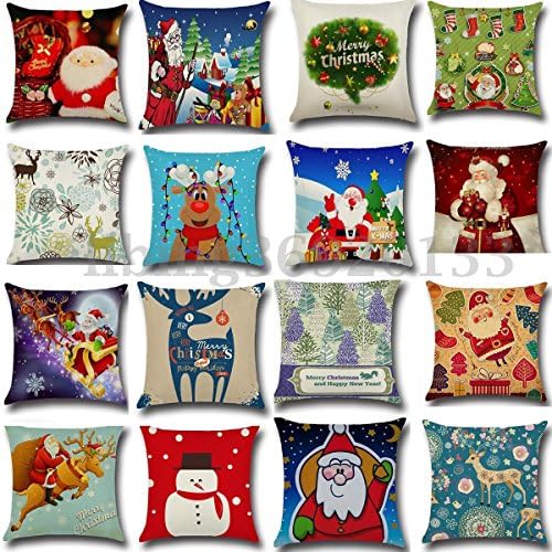 Christmas Xmas Santa Sofa Car Cushion Throw Pillow Cover Case Home Decor Gift