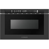 24 in. Haven Collection 1.2 cu. ft. Built-in Microwave Drawer, Matte Black | Cosmo COS-12MWDBK-NH Touch Controls, 11 Power Levels, 1000W, Child Lock Function, Defrost Functions, Automatic Presets