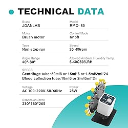 JOANLAB Digital Lab Rotary Rotating Mixer Tube