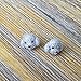 Rhodium Plated Sterling Silver Bichon Dog Aminal Stud Earrings Puppy CZ Studs for Women Girls