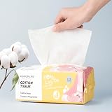 POMPOM LIFE Disposable Face Towels 100 Count 7.9 x 7.9 inches Cotton view 1