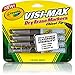 Crayola Visi-Max Dry Erase Markers 4/Pkg-Black, Chisel Tip