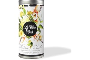 Tahitian Vanilla Rose Tea by La Tea Dah | Lightly Caffeinated Oolong Tea Bags Flavored with Vanilla & Rose Petals | Floral Tea Gift Collection (12 Sachets)