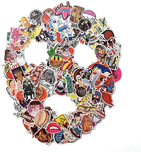 Stickers Packs for Sticker Random Music Film Vinyl Skateboard Guitar Travel Case Sticker Cars Motorcycle Bicycle Skateboard Luggage (200pcs)