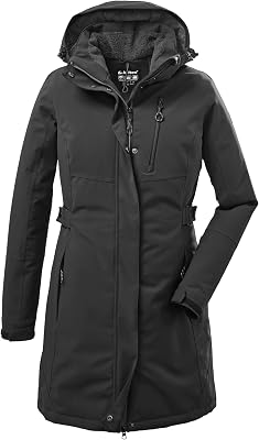 womens Parka funcional con capucha con cremallera - KOW 165 WMN PRK, negro, talla 38