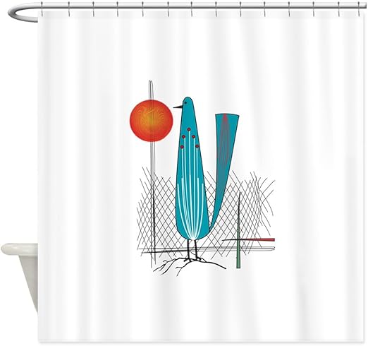 Amazon Com Cafepress Mid Century Modern Decorative Fabric Shower