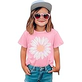 Ritatte Toddler Girl Flower Shirt Cute Daisy Flower Graphic T-Shirt Kids Boho Wildflower Short Sleeve Tees Summer Casual Tops