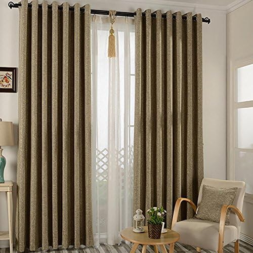 Yuan Futian Solid color fabrics cotton, linen shade sun terraces finished bedroom Drapes 2 Piece , f , 180cm210cm/70"82"