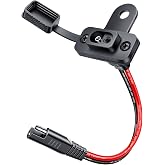 EXTRACTME Motorcycle Battery Charger Bracket, Charging Port Mount Fit for Harley Road Glide FLTRX &amp; Street Glide FLHX 2024-2025 &amp; Road Glide ST, SAE Charging Port Mount with Cable Holder