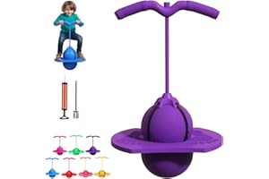Balance Jumping Ball,Moon Cozy Balance Jumping Ball with Handle,Moon Bounce Hopping Balls,Bounce Blaster Jump Balls with Air 