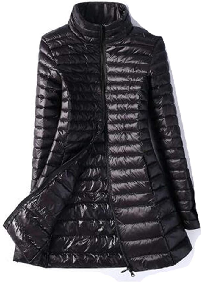 Giubbotto Piumino Donna Taglie Forti Con Cappuccio - Leggero 100g, Imbottito, Elegante Per Inverno - Foto 12