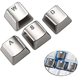 E-More Mechanical Keyboard Caps Sliver WASD Keyset Key Caps Cherry MX Keycap for Metal Mechanical Keyboard (WASD)