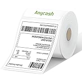 Anycash 4x6 Direct Thermal Labels, 500 Shipping Labels Compatible with Label Printer, Perforated Shipping Paper for Most Thermal Label Printer, Commercial Grade