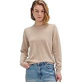 Women’s Daily Cashmere Sweater – 100% Pure Cashmere Crew Neck Pullover, Soft Lightweight Knit