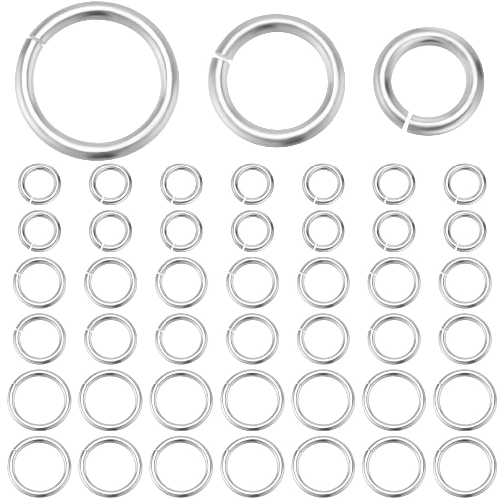 Beebeecraft 925 Sterling Silver Open Jump Rings for Jewellery Making, 60Pcs 4 5 6 mm Jump Rings Split Rings Open Rings Small Jump Ring for Necklace Bracelet Chain Link Connect Craft