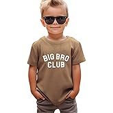 SANIXJOO Big Brother Toddler Shirt Baby Boys Big Bro Club Letter Tee Kids Boy Promoted to Big Brother Announcement Summer Top