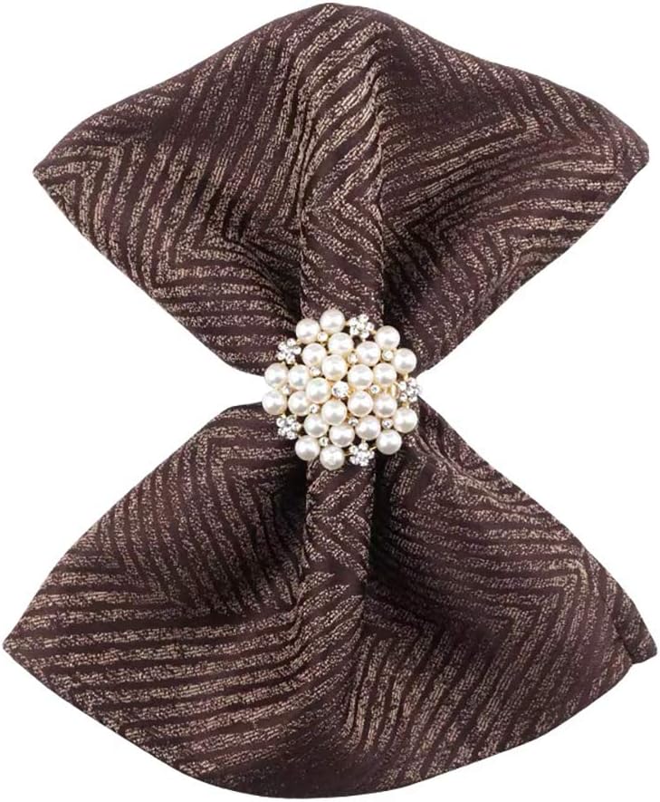 ZeeDix Set of 12 White Pearl Napkin Rings for Dinning Table Setting - Napkin Holder Rings for Holiday Party, Wedding Receptions, and Home Kitchen for Casual or Formal Occasion: Kitchen & Dining