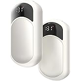 Hand Warmers Rechargeable, 3 Heat Levels (104–131°F) with AI Temp & Battery Display, Pocket Electric Hand Warmers, Fast Heating, Fits in Gloves, Gifts for Women & Men