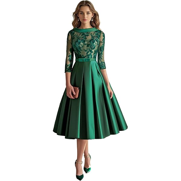 1950s Dress Vintage Green Cocktail Dress Mother Of The Bride Dress