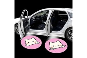 FLYEEGO Car Door Projector Lights Cute Pink Cat Universal Car Door Shadow Lights Projector Welcome Courtesy Lights Gifts