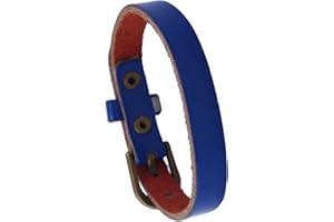 Edgda Punk Rock Alloy Belt Buckle Wristband Thin Pu Leather Cuff Bracelet